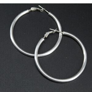 Dyadema Italy 925 Sterling Silver Hoop Earrings 46mm Hoop Earrings